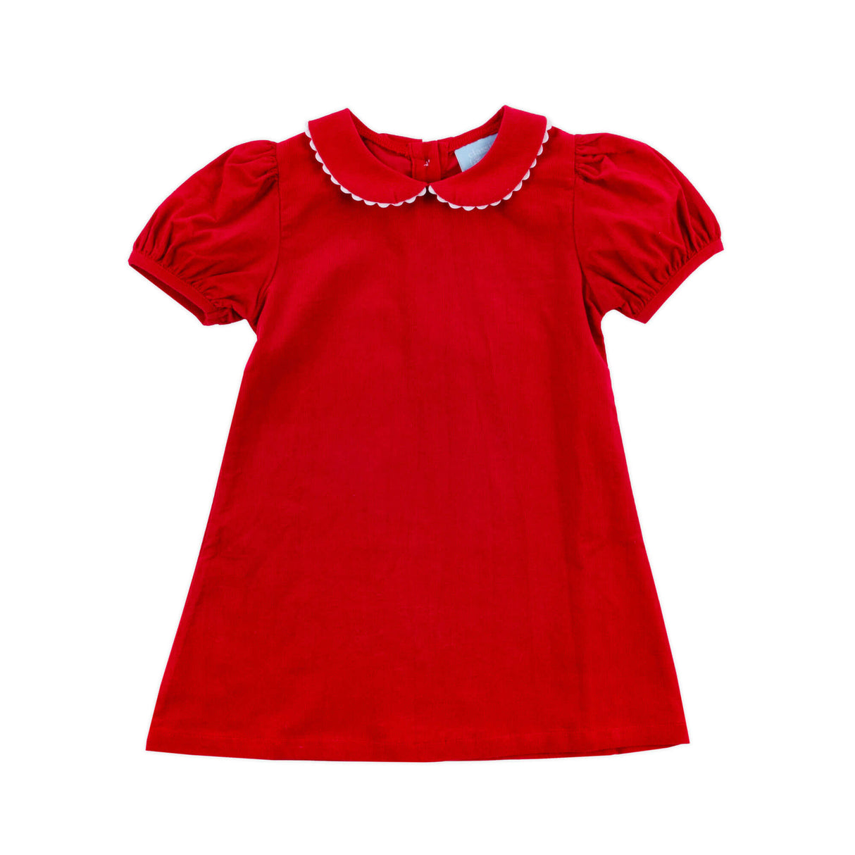 Red Corduroy Collared Sally Dress