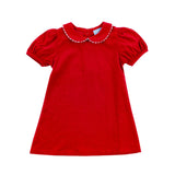 Red Corduroy Collared Sally Dress