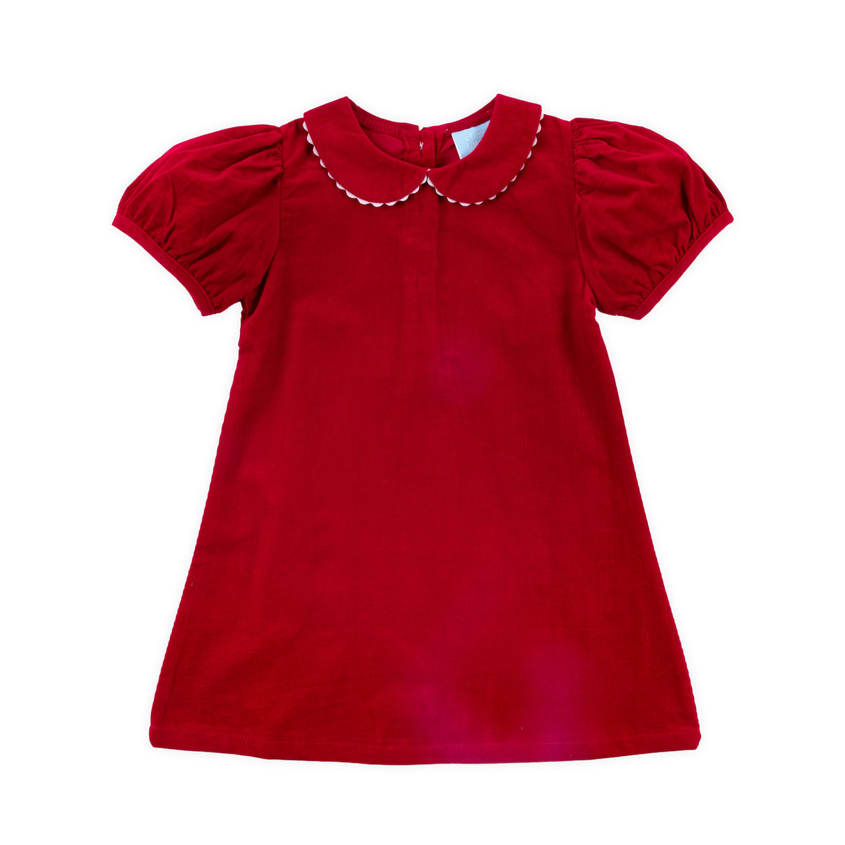 Red Corduroy Collared Sally Dress