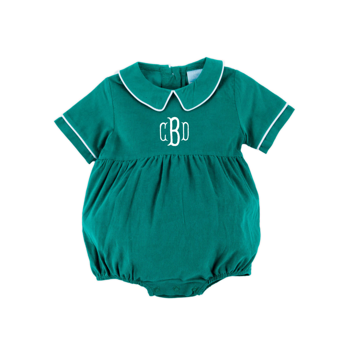 Green Corduroy Collared Bubble