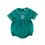 Green Corduroy Collared Bubble