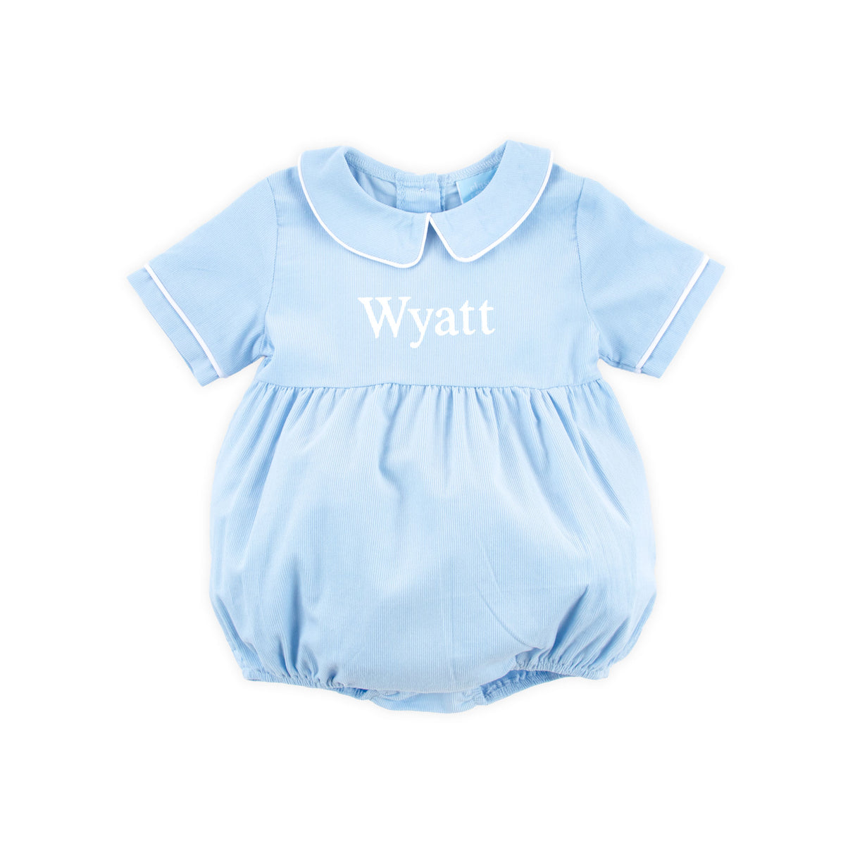 Light Blue Corduroy Collared Bubble
