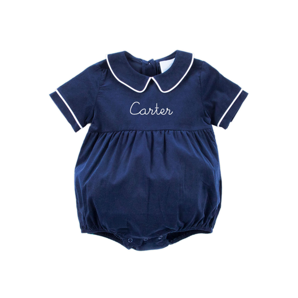 Navy Corduroy Collared Bubble