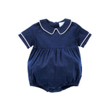 Navy Corduroy Collared Bubble