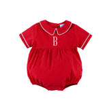 Red Corduroy Collared Bubble
