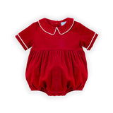 Red Corduroy Collared Bubble