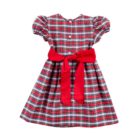 Seattle Red Plaid Sash Dress