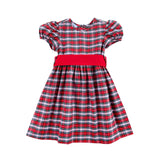 Seattle Red Plaid Sash Dress