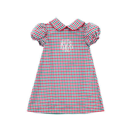 Christmas Card Gingham Sally Dress