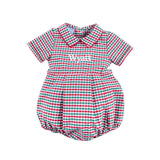 Christmas Card Gingham Collared Bubble
