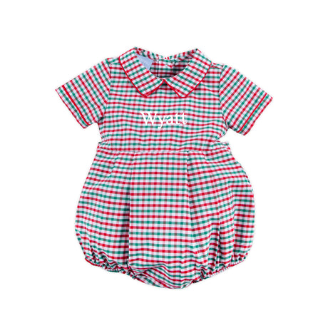 Christmas Card Gingham Collared Bubble