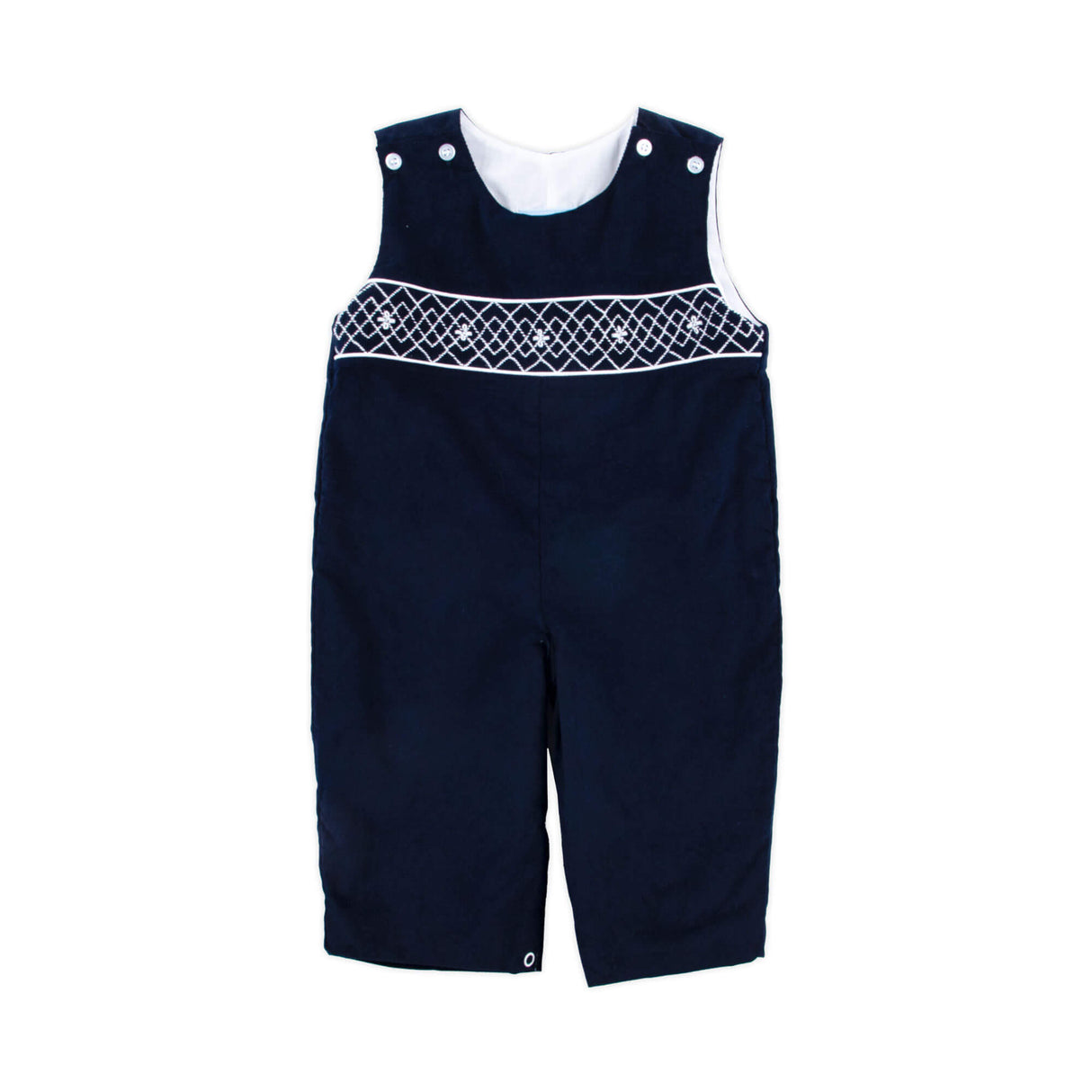 Navy Corduroy Smocked Longall