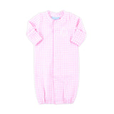 Pink Gingham Layette Gown