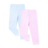 Pink And Blue Gingham Pants