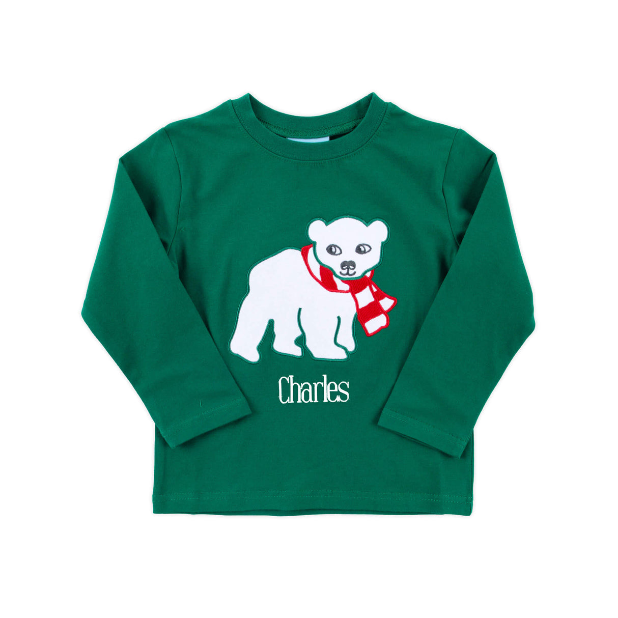 Polar Bear Hunter Green Long Sleeve Shirt
