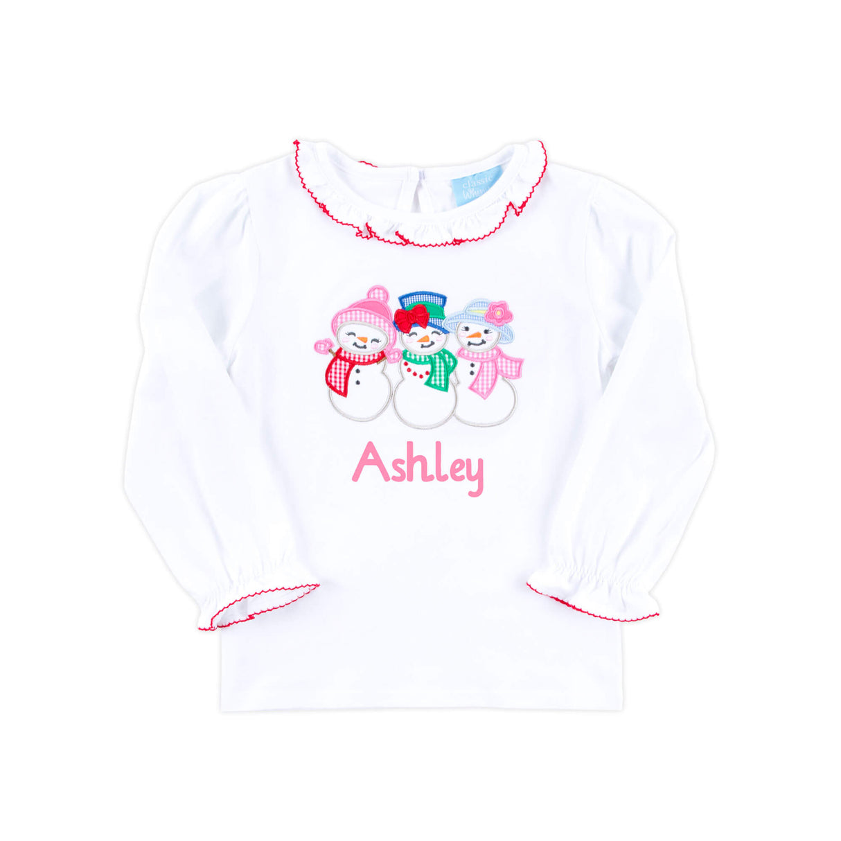 Snowman White Long Sleeve Top