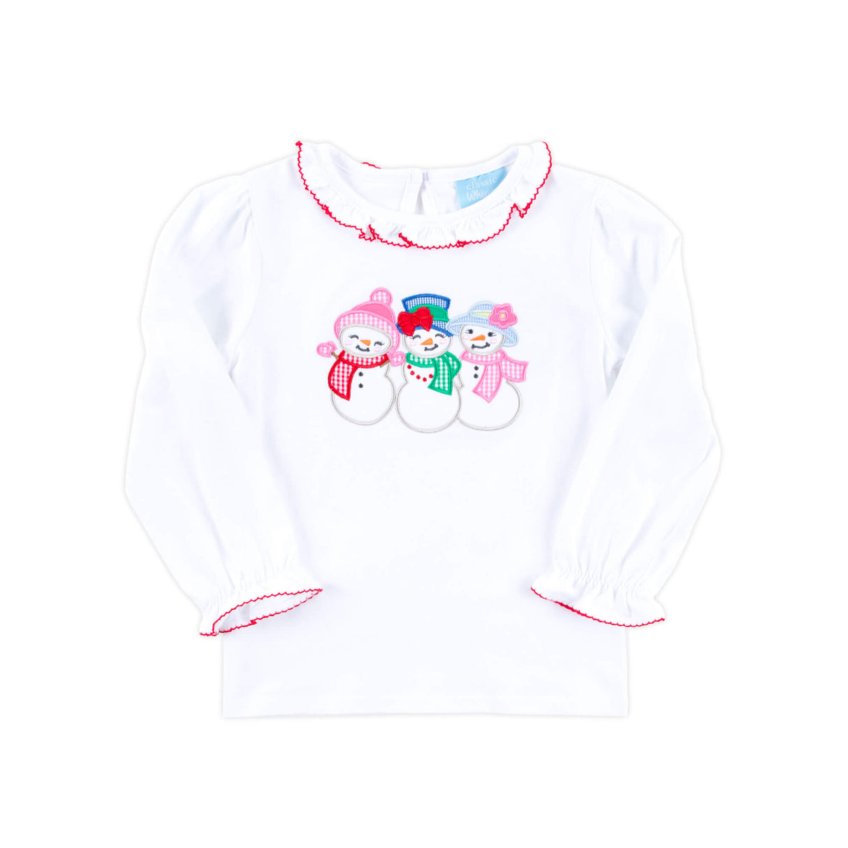 Snowman White Long Sleeve Top
