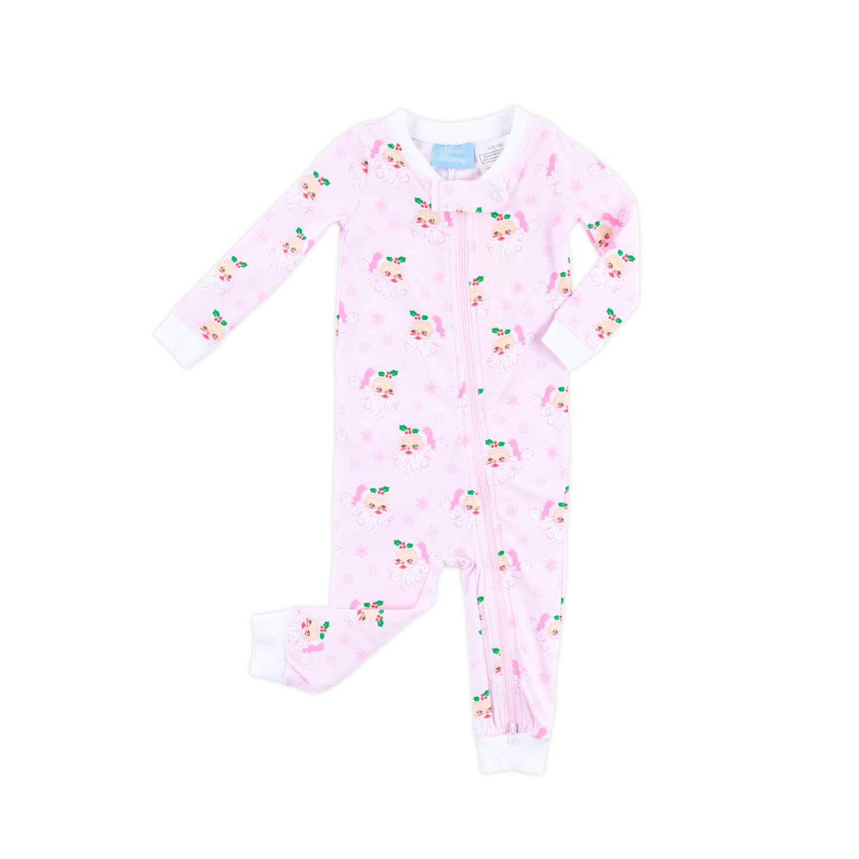 Vintage Santa Pink Zip Sleeper