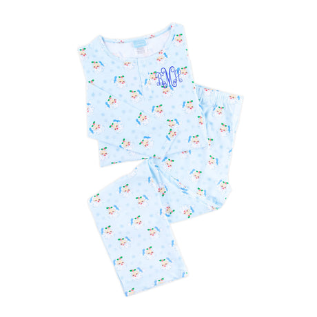 Vintage Santa Blue Women's Pajamas