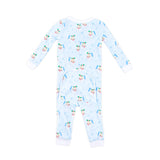 Vintage Santa Blue Zip Sleeper