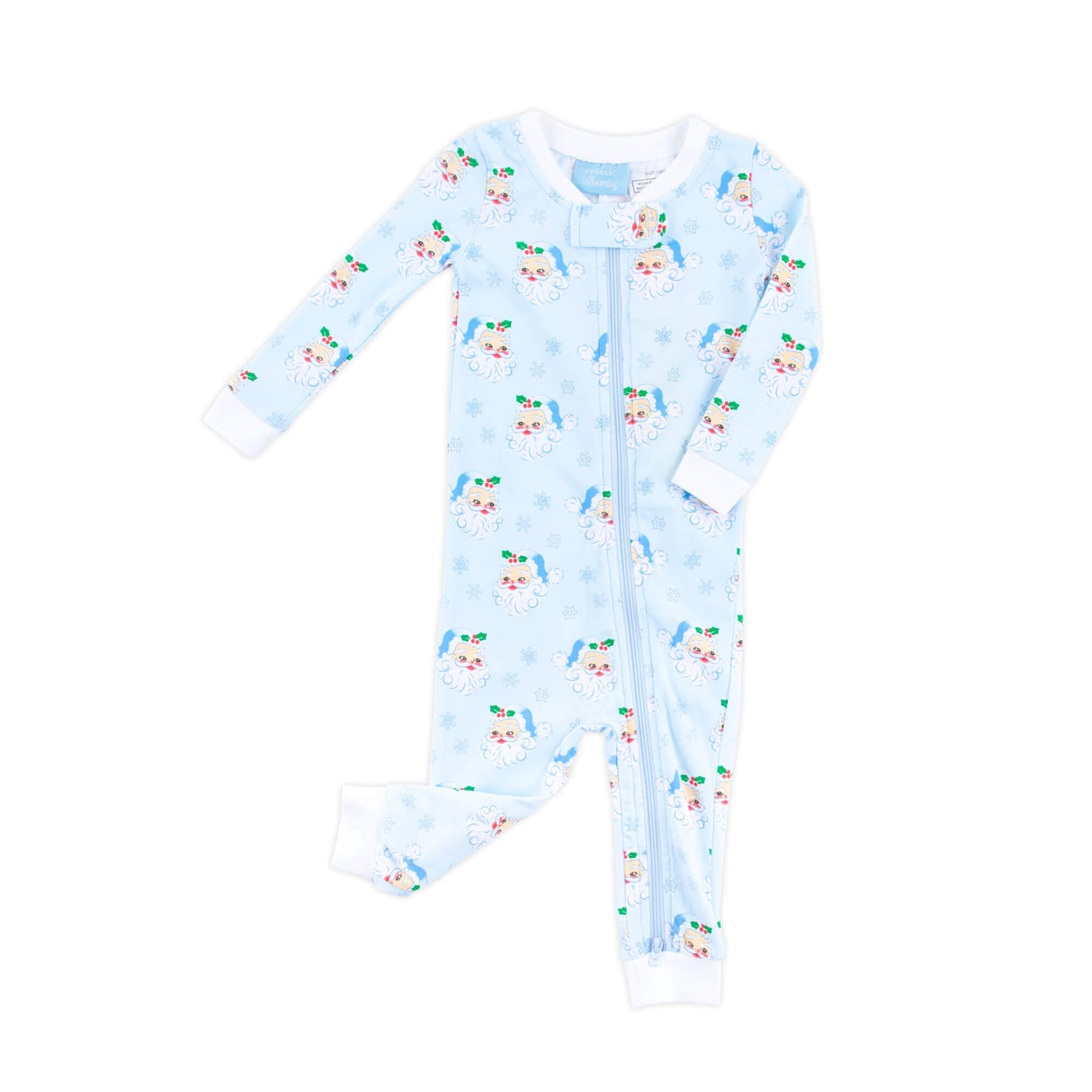 Vintage Santa Blue Zip Sleeper
