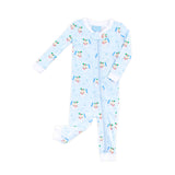 Vintage Santa Blue Zip Sleeper