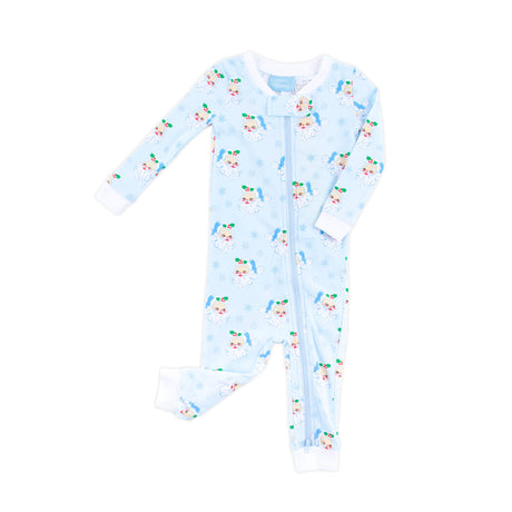 Vintage Santa Blue Zip Sleeper