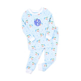Vintage Santa Blue Pajamas