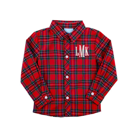 Middleton Plaid Red Button Down Shirt