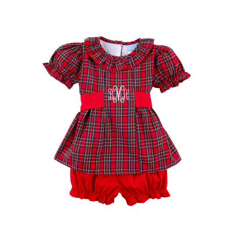 Westmount Plaid Red Paige Bloomer Set