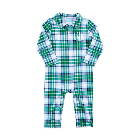 Campbell Plaid Polo Romper