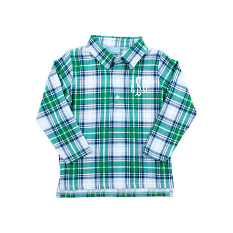 Campbell Plaid Long Sleeve Polo