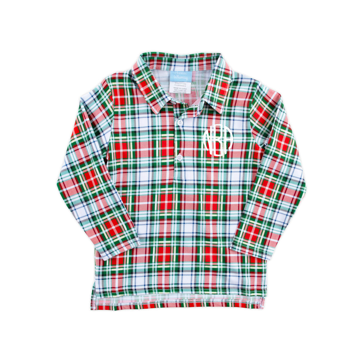 Sinclair Plaid Long Sleeve Polo