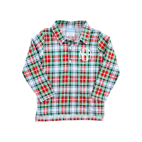 Sinclair Plaid Long Sleeve Polo