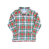 Sinclair Plaid Long Sleeve Polo
