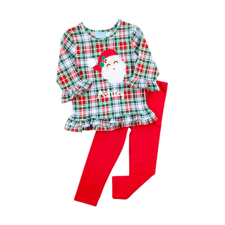 Happy Santa Sinclair Plaid Milly Legging Set