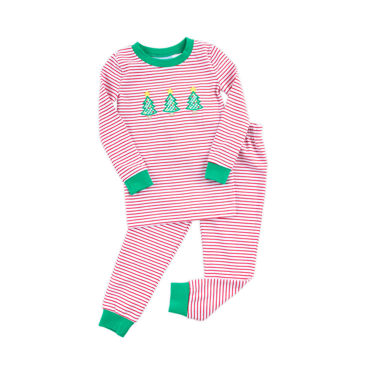 Christmas Trees Red Stripe Pajamas