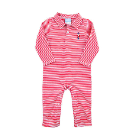 Nutcracker Red Stripe Polo Romper