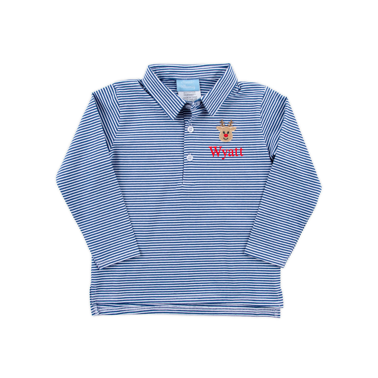Reindeer Royal Stripe Long Sleeve Polo