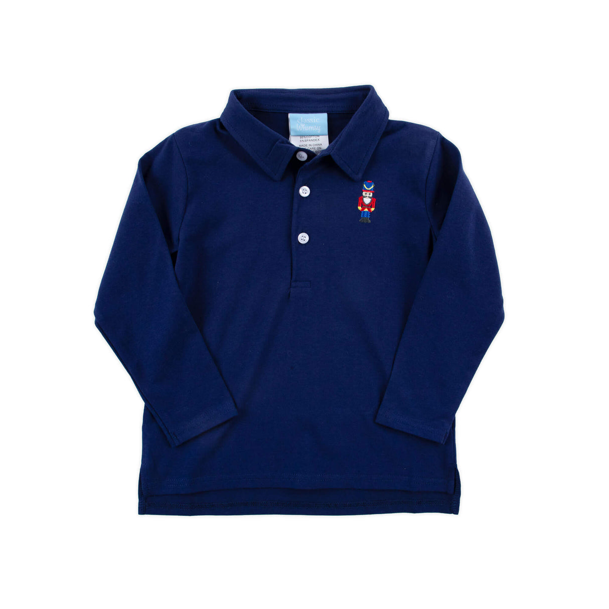 Nutcracker Navy Long Sleeve Polo