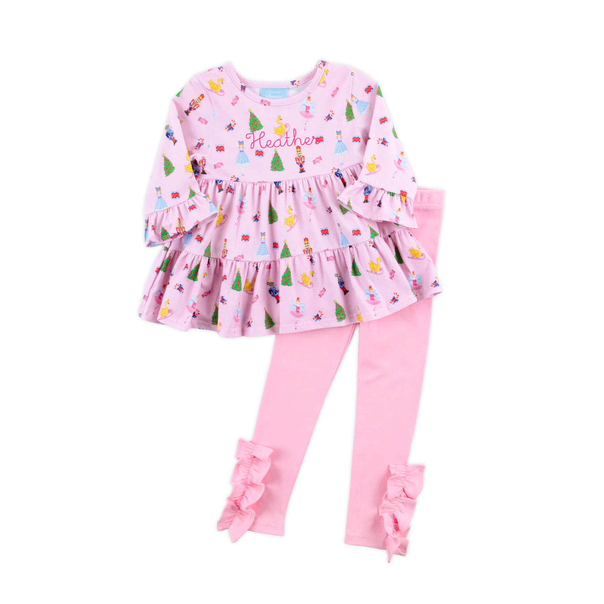 Nutcracker Pink Print Callie Legging Set