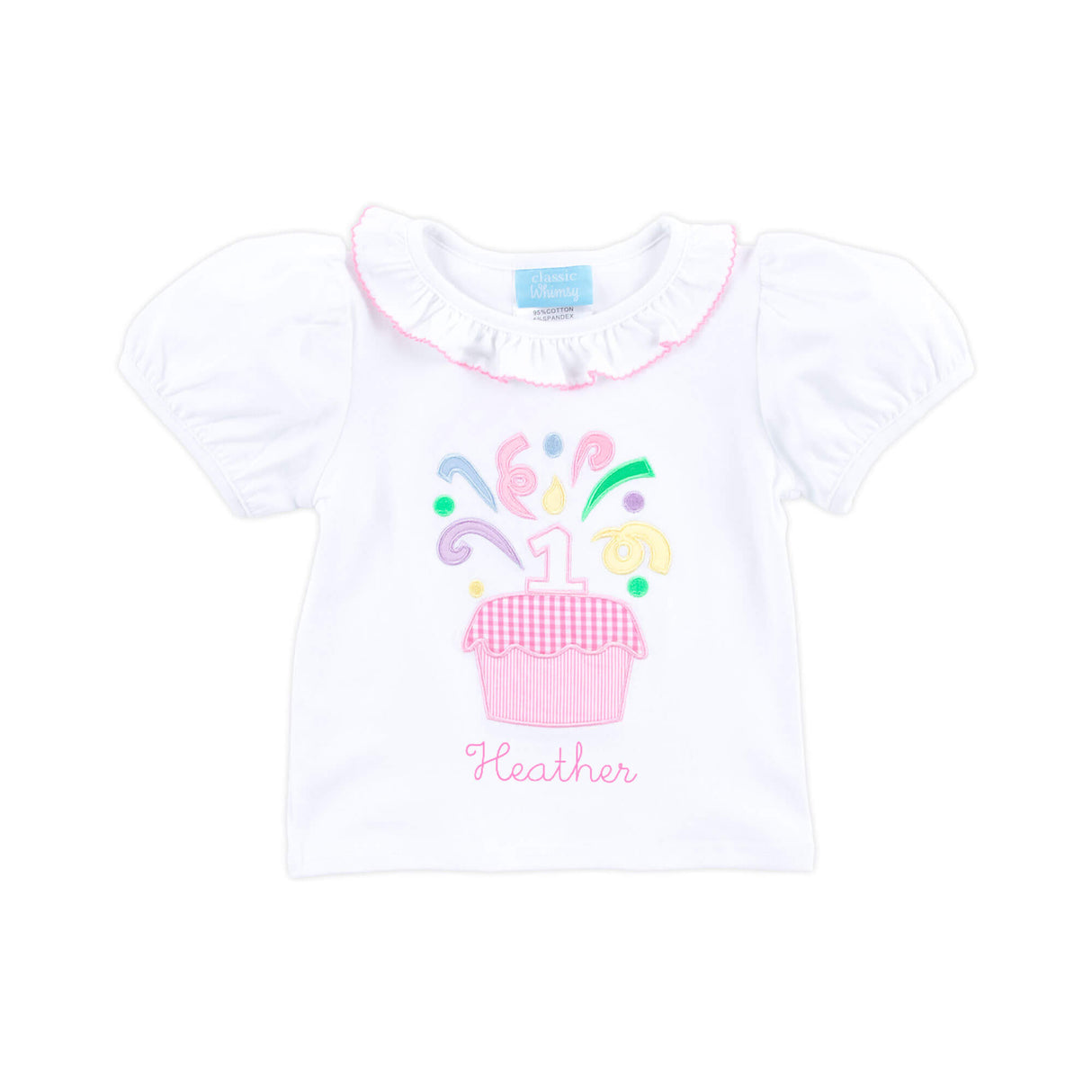 First Birthday Cupcake Ruffle Top