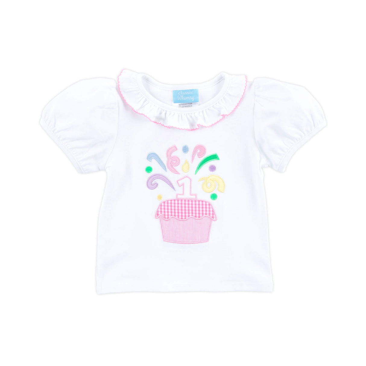 First Birthday Cupcake Ruffle Top