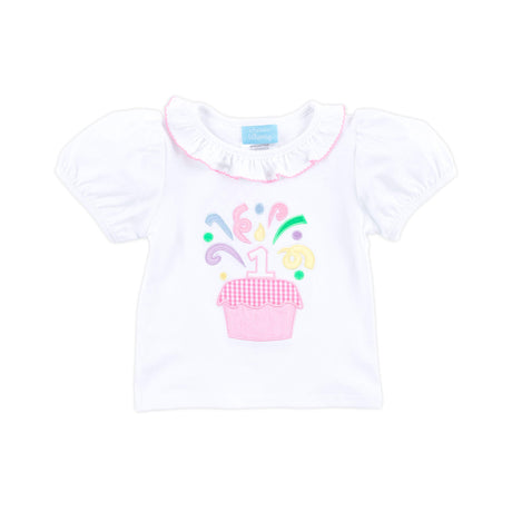 First Birthday Cupcake Ruffle Top