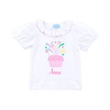Third Birthday Cupcake Ruffle Top