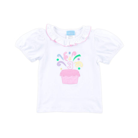 Third Birthday Cupcake Ruffle Top