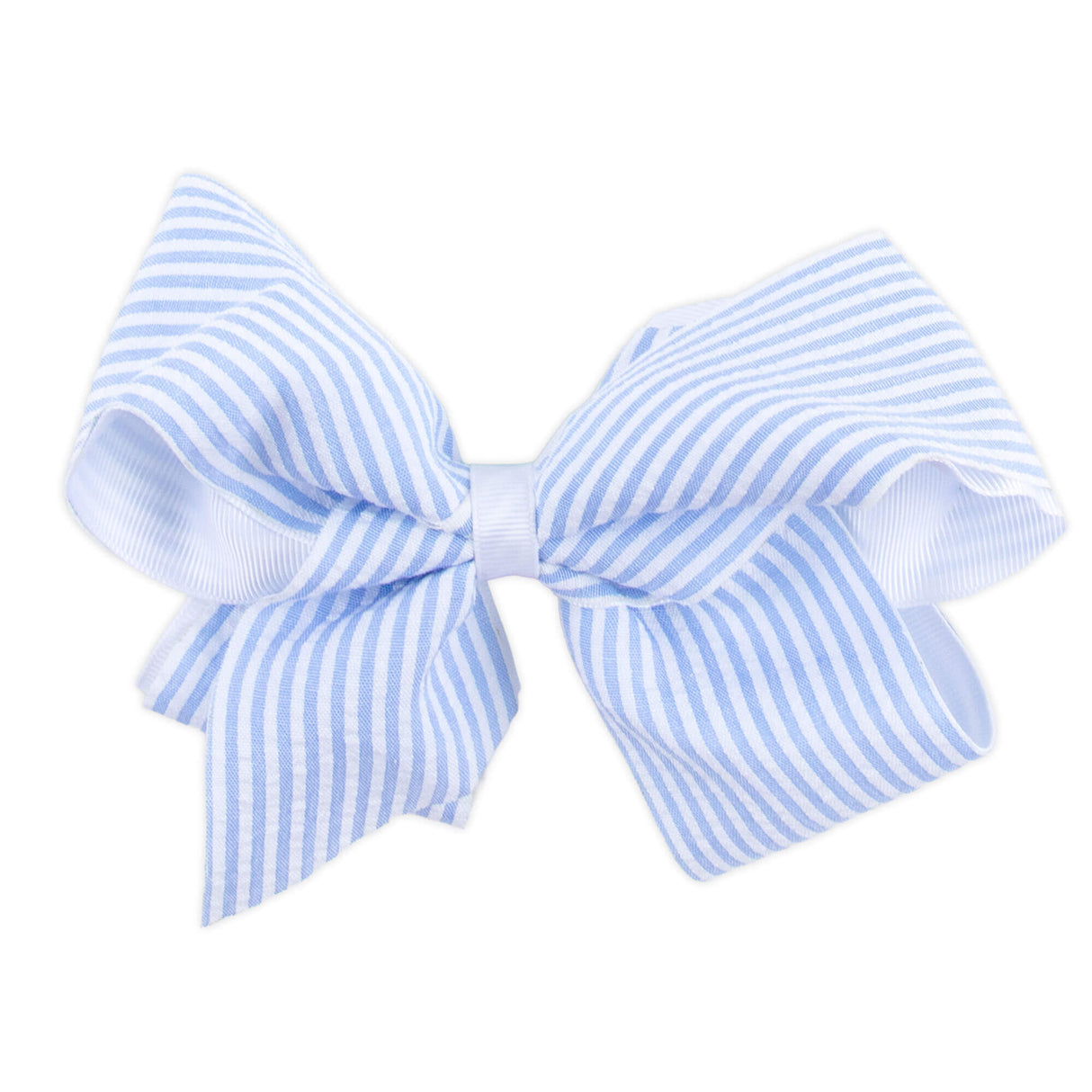 Stripe Seersucker Hair Bow