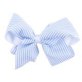 Stripe Seersucker Hair Bow