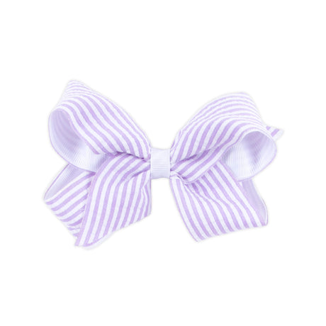 Stripe Seersucker Hair Bow