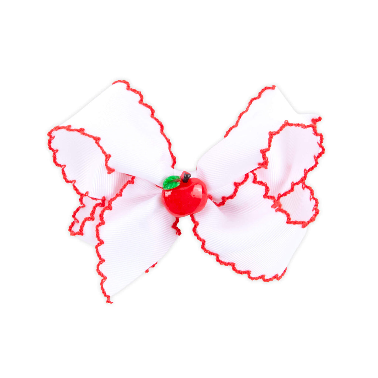 Apple Charm Moonstitch Hair Bow